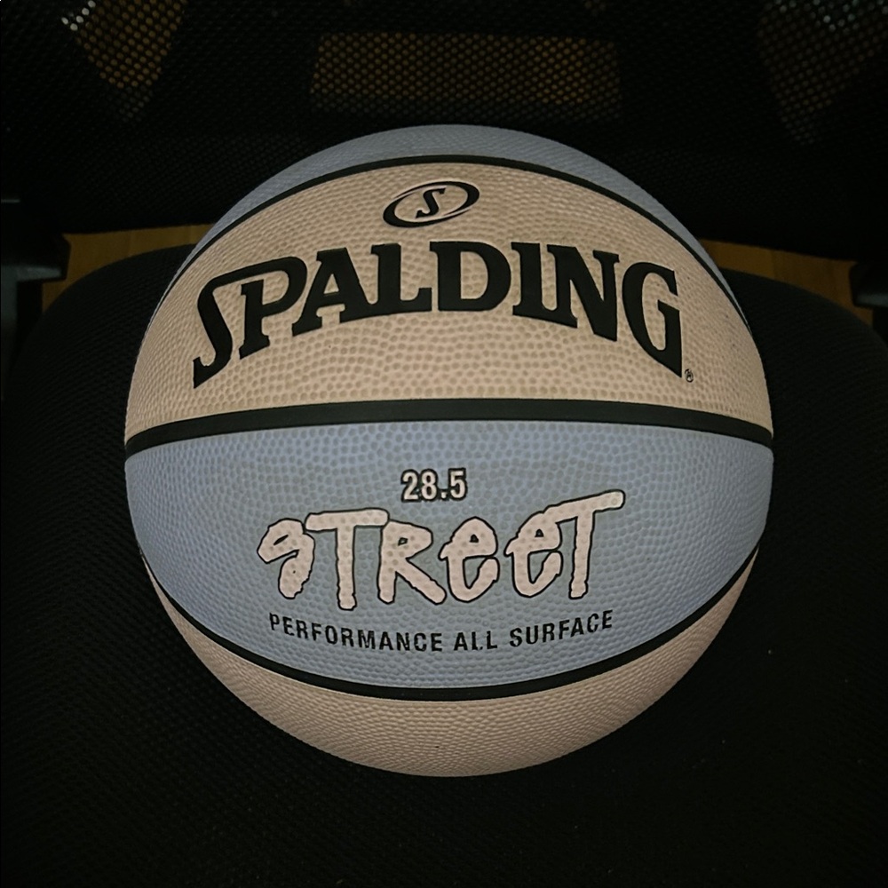 Spalding Street Basketball with Black and Cream Design